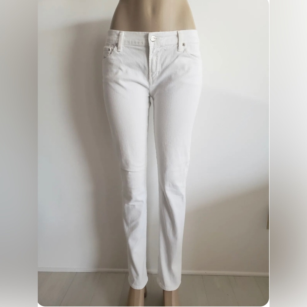 Citizens of Humanity Low Rise Skinny Leg Jeans White  32